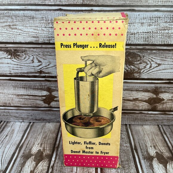 Vintage Aluminum Donut Master Maker Original Box Model 180a DRM Corp USA - Picture 2 of 9